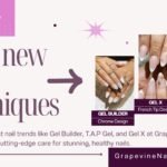 A beautifully manicured hand showcasing the latest nail design at Grapevine Nails and Spa in Grapevine and Southlake, Texas. The design highlights the salon's expertise in crafting beauty and the art of self-care.